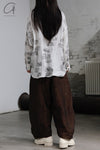 Aviva Jifei Xue cocoon wide-leg pants SS23-CWLP2-ACP bronze color
